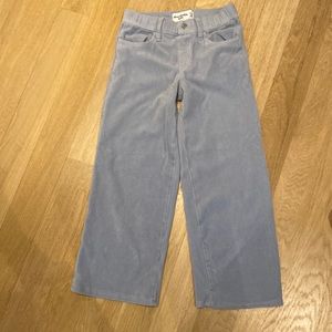 Girls wide leg blue corduroy pants
